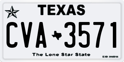 TX license plate CVA3571