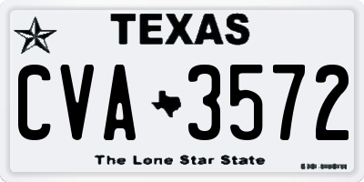 TX license plate CVA3572