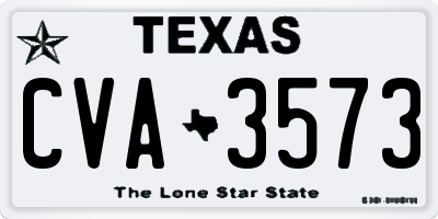 TX license plate CVA3573