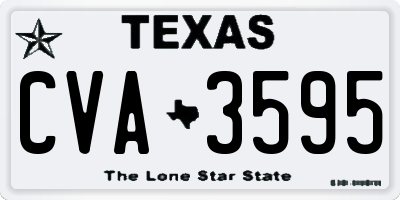TX license plate CVA3595