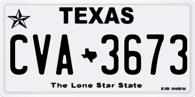 TX license plate CVA3673