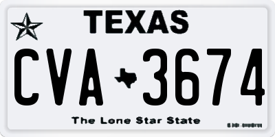 TX license plate CVA3674
