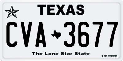 TX license plate CVA3677