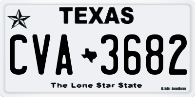 TX license plate CVA3682