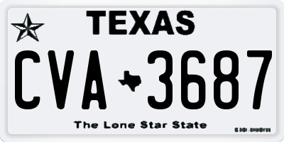 TX license plate CVA3687