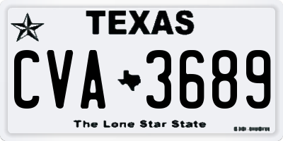 TX license plate CVA3689