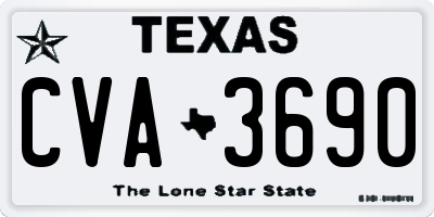TX license plate CVA3690