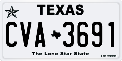 TX license plate CVA3691