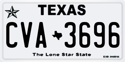 TX license plate CVA3696