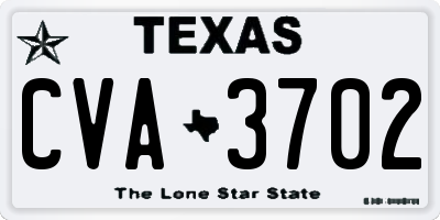 TX license plate CVA3702
