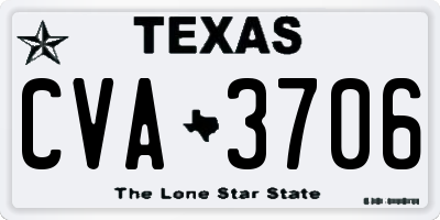 TX license plate CVA3706