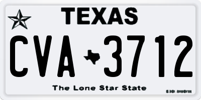 TX license plate CVA3712