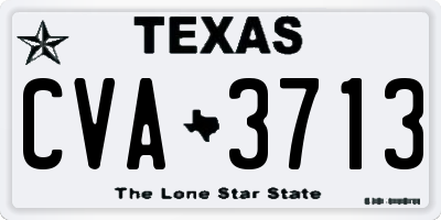 TX license plate CVA3713