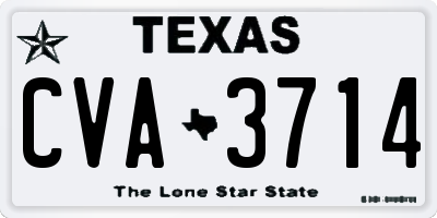 TX license plate CVA3714