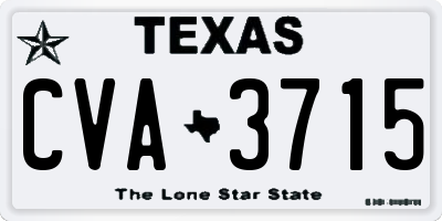 TX license plate CVA3715