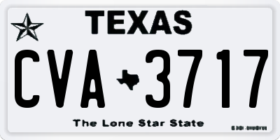 TX license plate CVA3717
