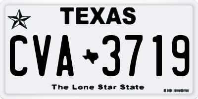 TX license plate CVA3719