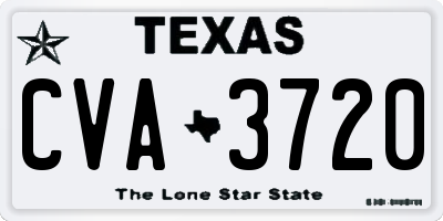 TX license plate CVA3720