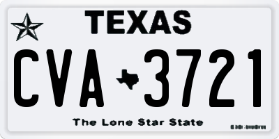 TX license plate CVA3721