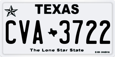 TX license plate CVA3722