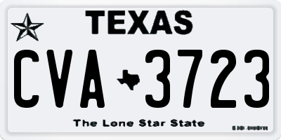 TX license plate CVA3723