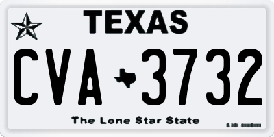 TX license plate CVA3732