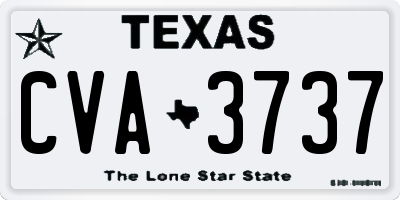 TX license plate CVA3737