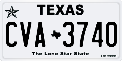 TX license plate CVA3740