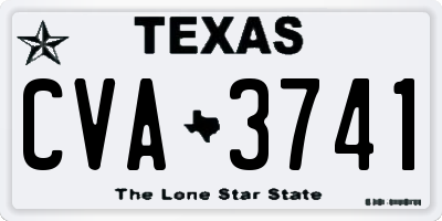 TX license plate CVA3741