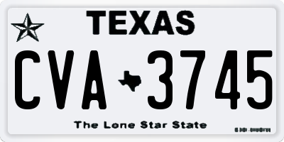 TX license plate CVA3745