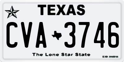 TX license plate CVA3746