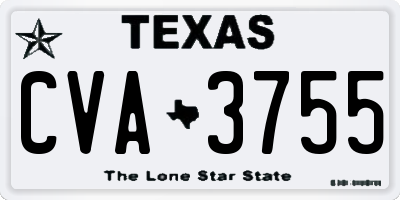 TX license plate CVA3755