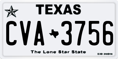 TX license plate CVA3756