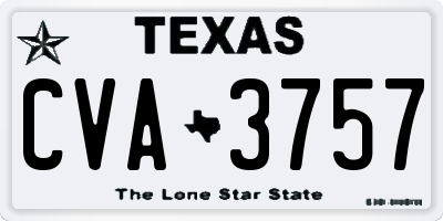 TX license plate CVA3757
