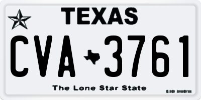 TX license plate CVA3761