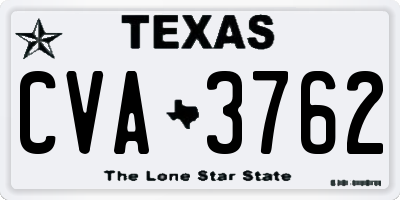 TX license plate CVA3762