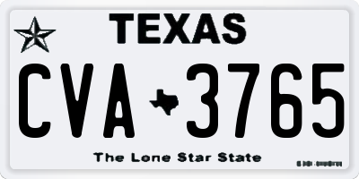 TX license plate CVA3765