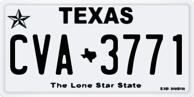 TX license plate CVA3771