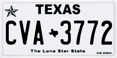 TX license plate CVA3772