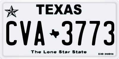 TX license plate CVA3773
