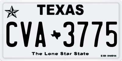 TX license plate CVA3775