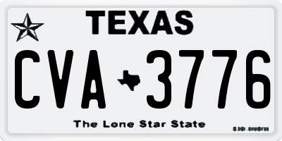 TX license plate CVA3776