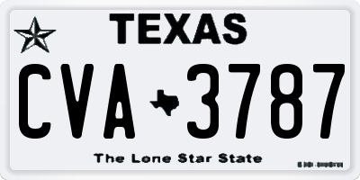 TX license plate CVA3787