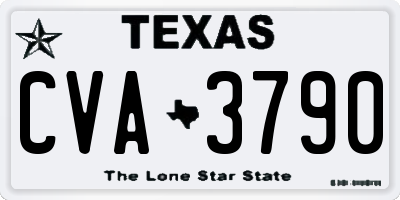 TX license plate CVA3790