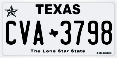TX license plate CVA3798