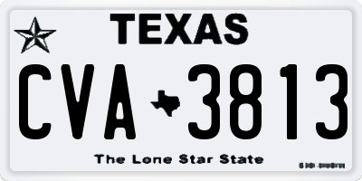 TX license plate CVA3813
