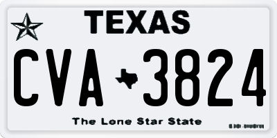 TX license plate CVA3824
