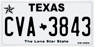 TX license plate CVA3843
