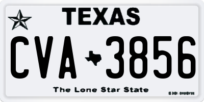 TX license plate CVA3856