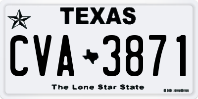 TX license plate CVA3871